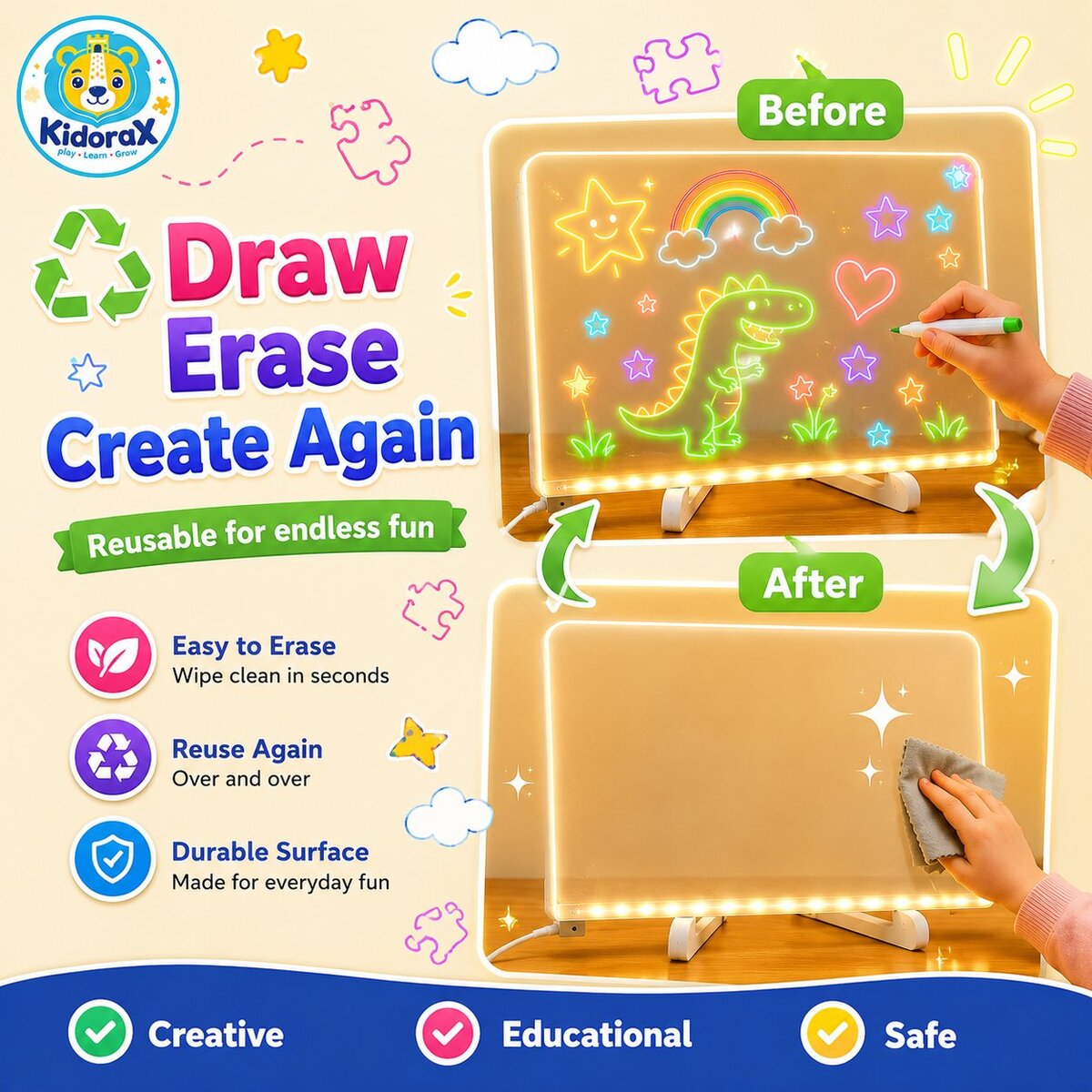 Write, erase, reuse